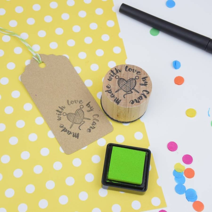 personalised crafter's rubber stamp by the serious stamp company