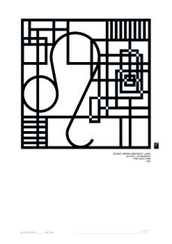 Zodiac Series | Abstract Lines | Leo, 3 of 4