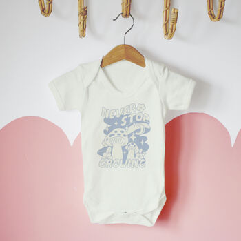 Never Stop Growing Retro Illustration Baby Grow, 3 of 6
