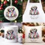 Personalised Shih Tzu In Christmas Lights, thumbnail 1 of 9