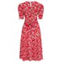 Daisy Dress In Pansy Print Vintage 1940s Style, thumbnail 2 of 3