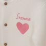 Personalised Little Love White Cardigan, thumbnail 3 of 5