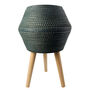 Large Composite Blue Grey Planter With Stand, thumbnail 2 of 8