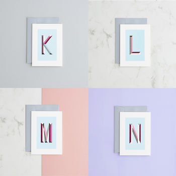 Pack Of Five X Blank Monogram Card Sets, 9 of 12
