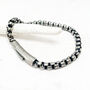 Grey Black Silver Titanium Steel Bracelet Gift For Him, thumbnail 1 of 5
