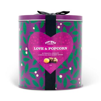 Love And Popcorn Gourmet Popcorn Gift Tin, 2 of 7