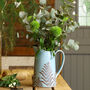 Fern Blue Botanical Ceramic Vase Gift, thumbnail 3 of 9