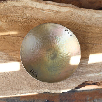 Personalised 8th Anniversary Gift Bronze Bowl Medium, 2 of 12