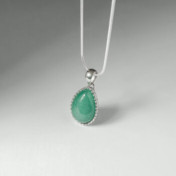 Aventurine Strength Sterling Silver Necklace, 4 of 8