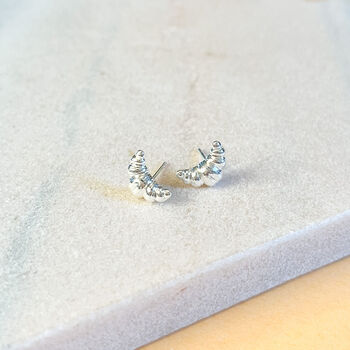 Mini Croissant Stud Earrings, 2 of 2