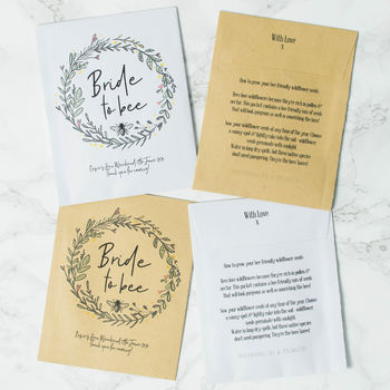 10 ‘Bride To Bee’ Hen Party Seed Packet Favours, 5 of 7
