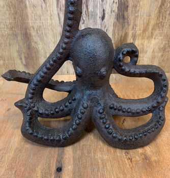 Cast Iron Octopus Loo Roll Holder, 2 of 4