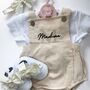 Personalised Embroidered Baby Dungaree Romper, thumbnail 2 of 4