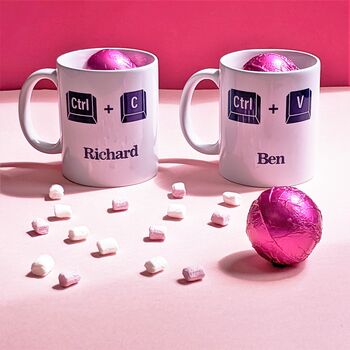 Copy And Paste Fathers Day Personalised Set Of Two Mugs, 3 of 4