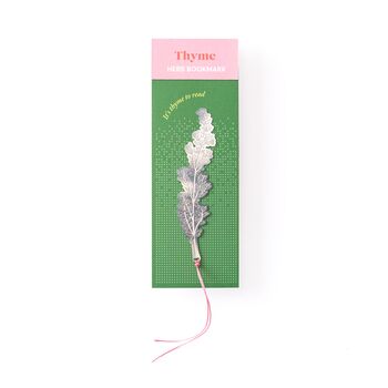 Herb Bookmark, Lavender, Chamomile Or Thyme In Steel, 4 of 5