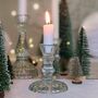 Clear Glass Dinner Candlestick Two Sizes, thumbnail 4 of 10