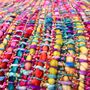 Large Rainbow Hand Loomed Soft Chunky Throw Blanket, thumbnail 11 of 11