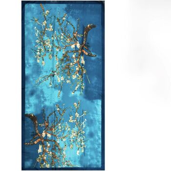 Personalised Van Gogh Almond Blossom Silk Scarf, 4 of 6