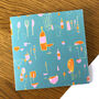 Recycled Retro Kitchenware Greetings Card, thumbnail 2 of 2