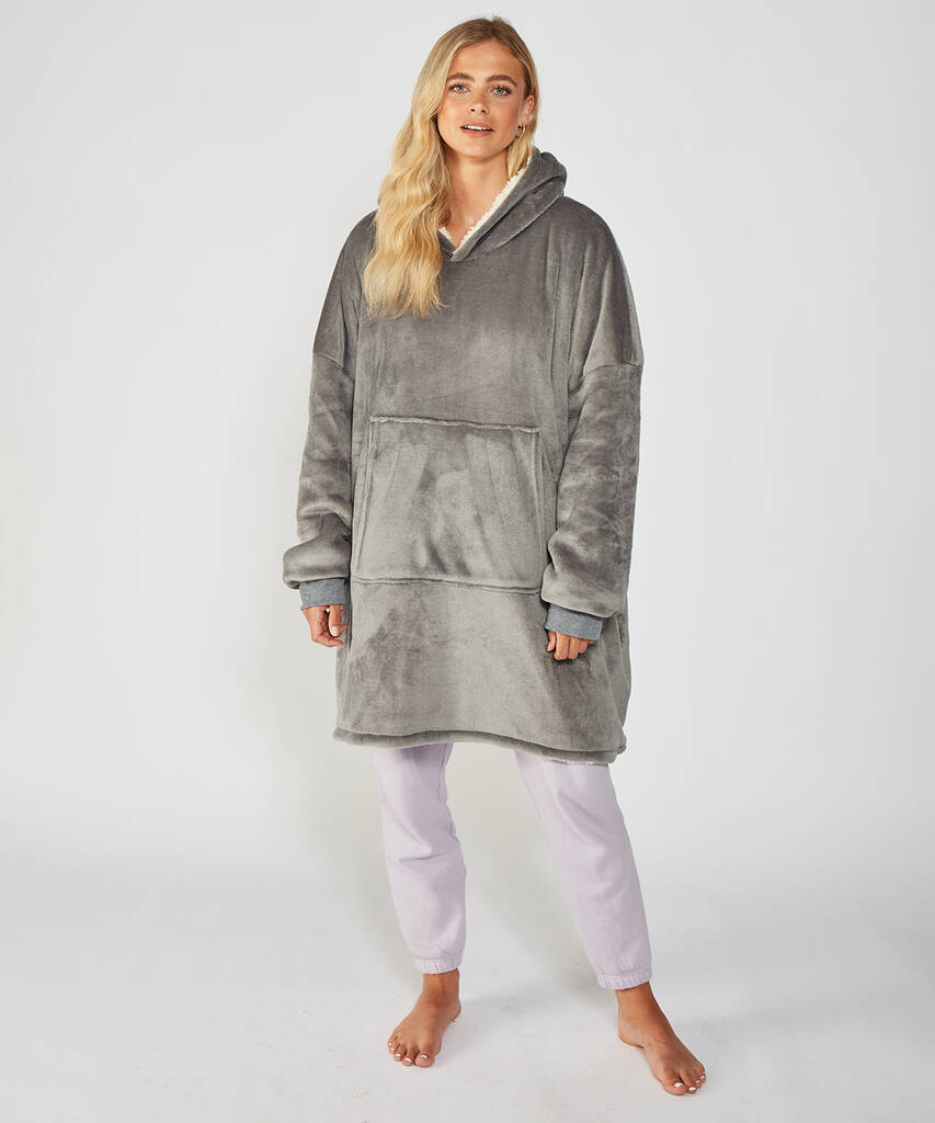 Buy Grey Oversized Blanket Hoodie from Next Estonia