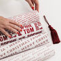 Christmas Personalised Red Typographic Wrapping Paper, thumbnail 5 of 5