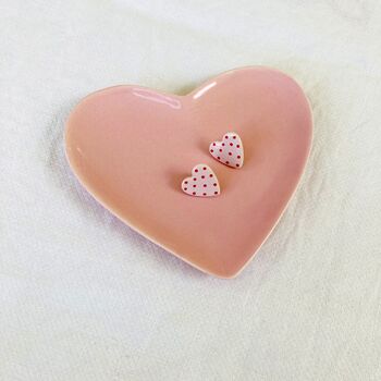 Pink Heart Ceramic Trinket Dish ~ Boxed, 4 of 5