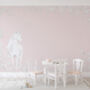 Soft Pink Silk Unicorn Wallpaper, thumbnail 1 of 4