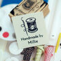 Handmade By Crafter Personalised Rubber Stamp, thumbnail 3 of 3