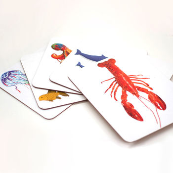 Underwater Animal Coaster Set, Octopus, Jellyfish Etc…, 7 of 9