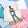 Born To Be Amazing! Empowering Black Greeting Card, thumbnail 1 of 4