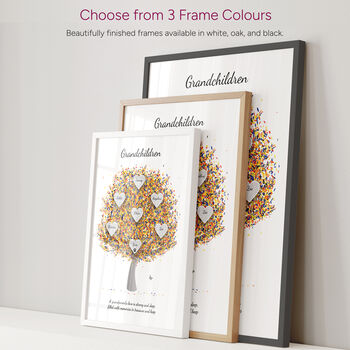 Personalised Grandchildren Tree Print Available In Six Colours, 10 of 11