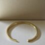 18 K Gold 5mm Cuff Bracelet Adjustable Steel Minimal Gift, thumbnail 2 of 5