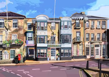 The Swan Hotel, Southwold, Suffolk Illustration Print, 2 of 2