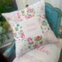 Fairy Garden Name Cushion, thumbnail 1 of 10