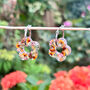 Autumn Mushroom Floral Huggie Earrings, thumbnail 3 of 6