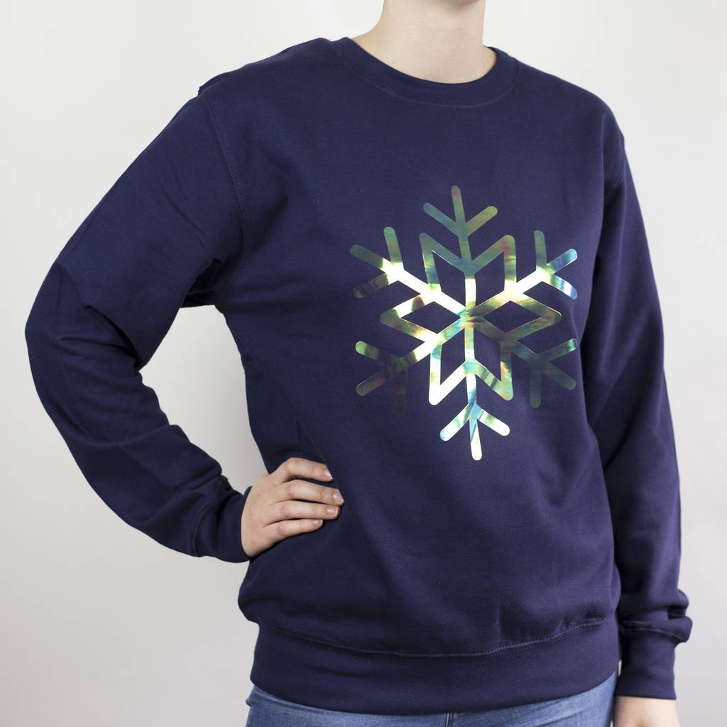 Iridescent Snowflake Sweatshirt, 1 of 4