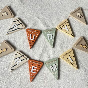 Safari Bunting Jungle Theme Wooden Personalised Bunting, 11 of 11