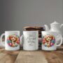 Personalised Cavapoo Floral Summer Dog Wreath Gift Keepsake Mug, thumbnail 2 of 2
