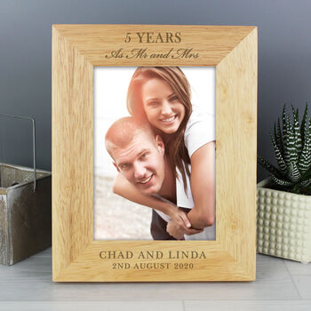 Personalised Anniversary Photo Frame Five X Seven, 2 of 2