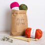 Personalised Christmas Stocking Knitting Kit Red, thumbnail 9 of 9