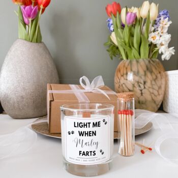 Light Me When Dog Farts Funny Candle For Dog Owner, 3 of 7