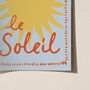 Le Soleil Illustrated Sun Giclee Print, thumbnail 10 of 11
