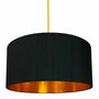Carbon Black Silk Lampshades With Gold Or Copper Lining, thumbnail 2 of 9