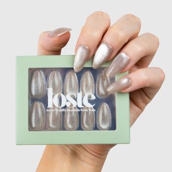 Loste Reusable Press On Christmas Nails Gift Set, Perfect Stocking Filler: Expensive To Be Me, 2 of 5
