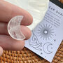 Cleansing Clear Quartz Moon Crystal With Gift Message, thumbnail 1 of 3