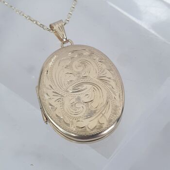 Handmade 9ct Gold Locket With Hand Engraving, 10 of 12