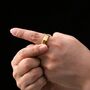 Customisable Gold Geometric Band Ring, M Ens 8 Mm Ring, thumbnail 3 of 9