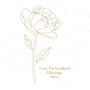 Personalised Mother's Day Gold Foil Peony Card, thumbnail 2 of 8
