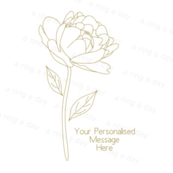 Personalised Mother's Day Gold Foil Peony Card, 2 of 8