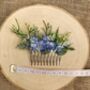 Blue And White Flower Hair Comb, thumbnail 2 of 3